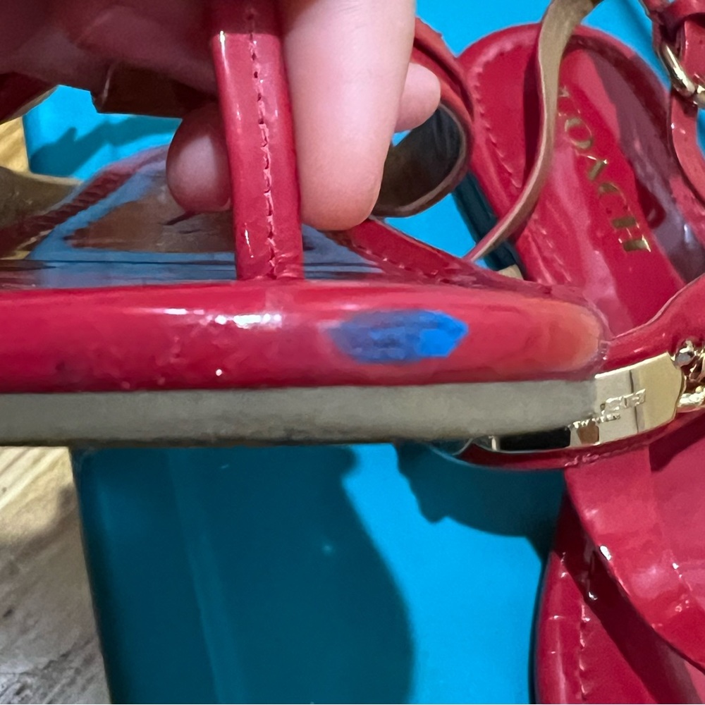 Coach Caterine Logo Hardware Flat Sandals in genuine patent leather - Picture 3 of 6